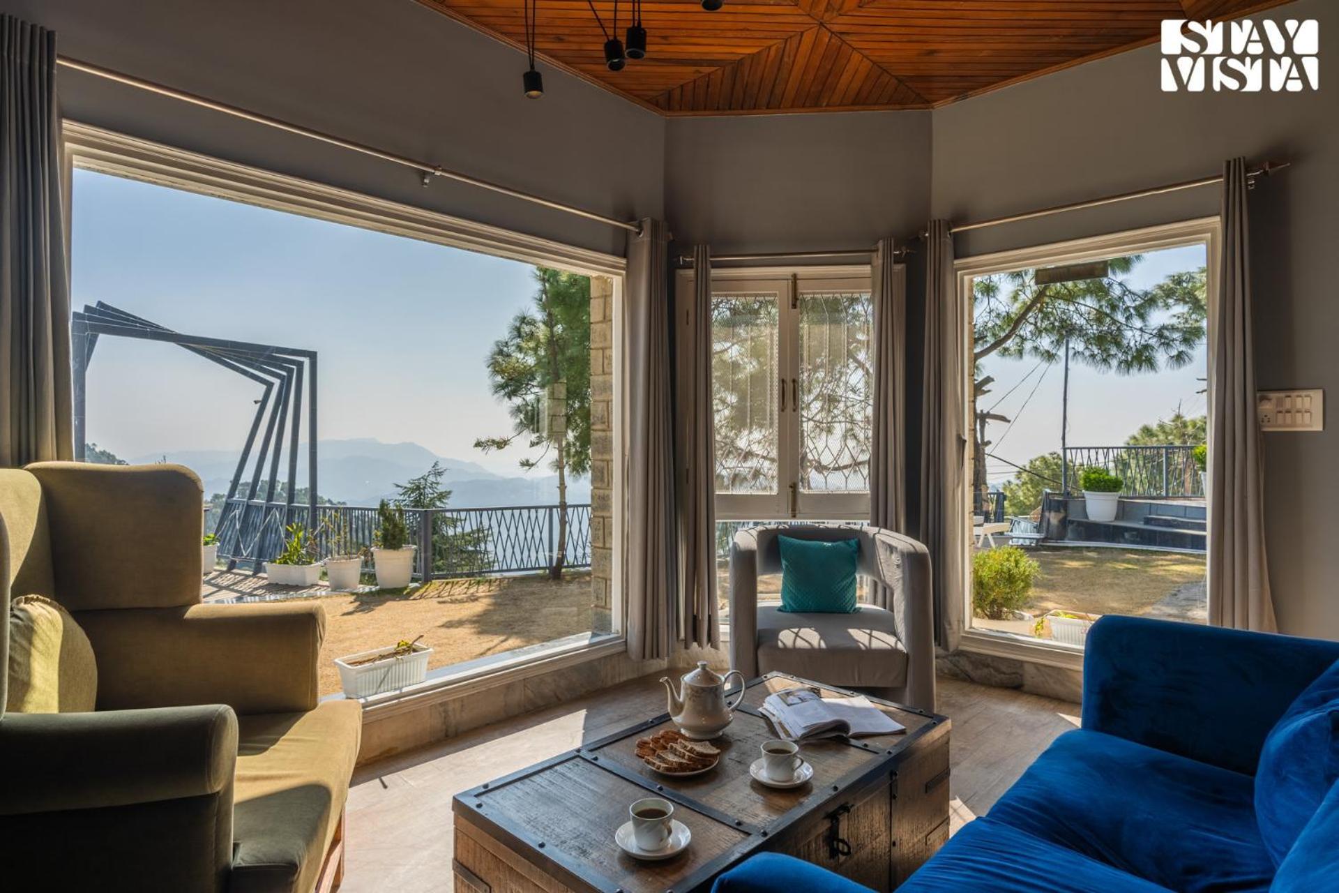 Stayvista At Serene With Outdoor Bonfire Barog Exterior foto